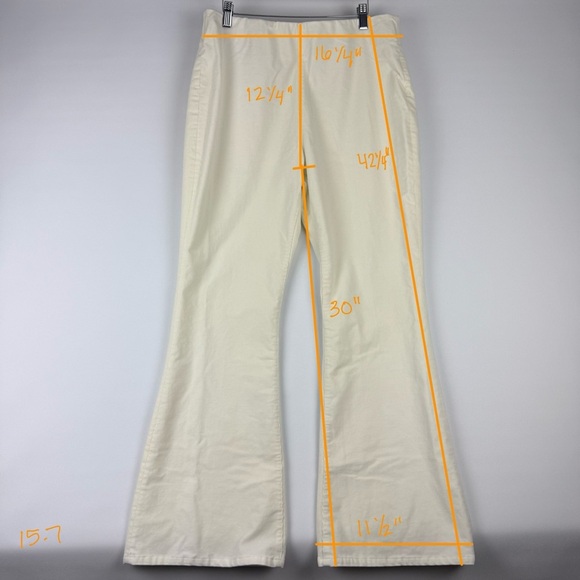 Soft Surroundings Women’s Flare Leg Corduroy Pants – Off-White – Size Large - Picture 6 of 6